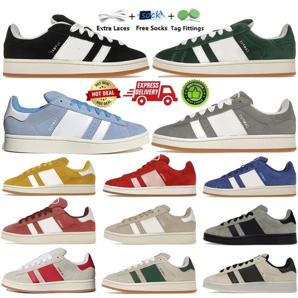 Casual Shoes 00s School Shoes for Men Women Vegan Gazelle Campus Spezial White Gum Collegiate Green Team Black Outdoor Designer Sneakers Sports Trainers, 48