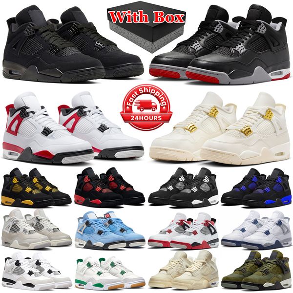 With box 4s jumpman 4 basketball shoes men women Bred Reimagined Military Black Cat Red Cement Thunder Medium Olive Metallic Gold mens trainers sports sneakers, 21
With box 4s jumpman 4 basketball shoes men women Bred Reimagined Military Black Cat Red Cement Thunder Medium Olive Metallic Gold mens trainers sports sneakers, 21