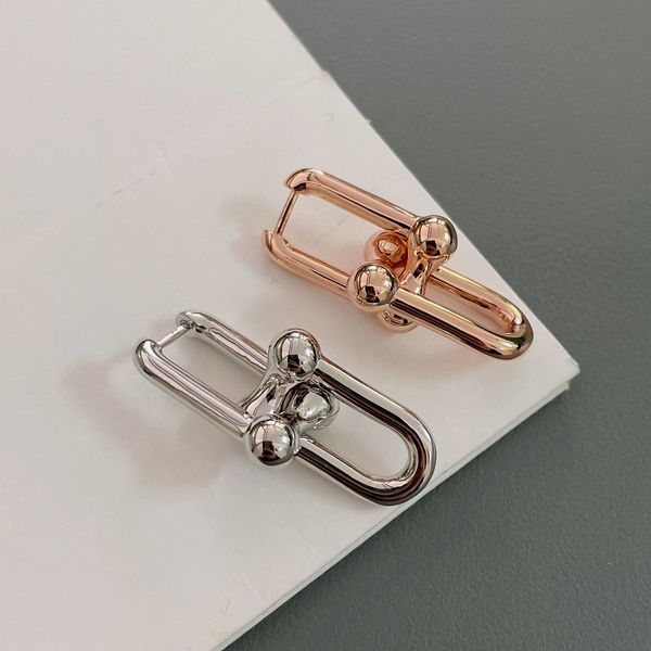 

tiffiny and co earrings U-shaped earrings horseshoe chain earrings for women luxury fashion designer earrings finely crafted electroplated glossy earrings