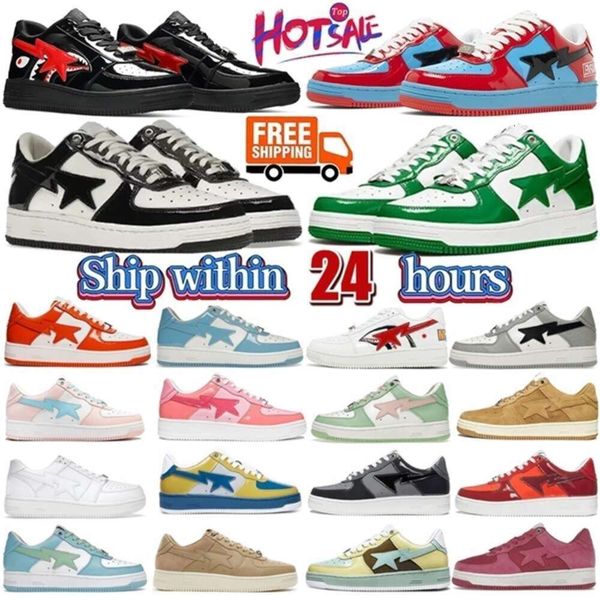 

2023 Sta Casual Shoes Sk8 Low Men Women Color Block Shark Black White Pastel Green Blue Suede Womens Trainers Outdoor Sports Sneakers Walking Jogging size 36-45, Color #21