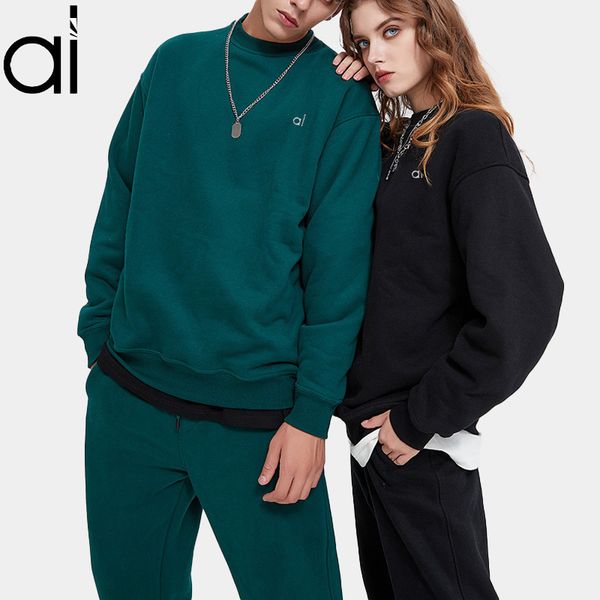 AL Yoga Sports Suit Sweatshirts+sweatpants Plush Heavy Weight Crew Neck Pullover Lovers Studio-to-street Sweater Relaxed-fit Jogger Sweatwear 3d on Chest, Navy
AL Yoga Sports Suit Sweatshirts+sweatpants Plush Heavy Weight Crew Neck Pullover Lovers Studio-to-street Sweater Relaxed-fit Jogger Sweatwear 3d on Chest, Navy