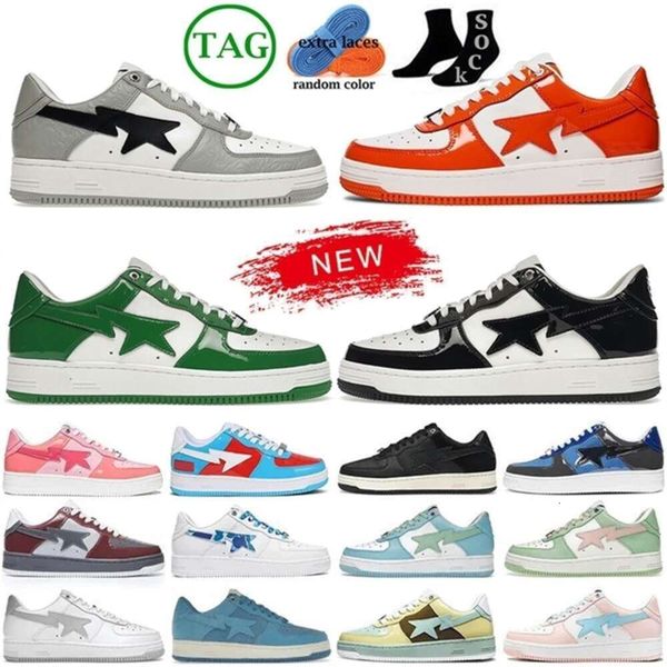 

2023 bapestars Designers Casual Shoes Black White Blue Platform Patent sk8 sk Leather Green JJJJound Brown Ivory Men Women Trainers Sneakers, 11