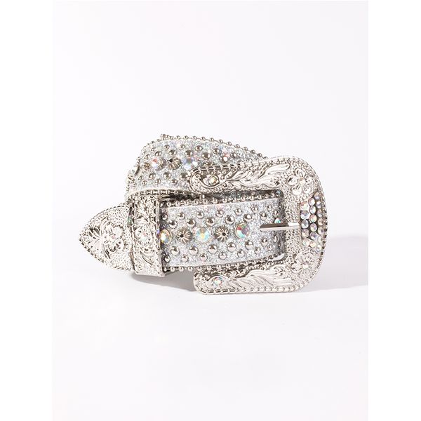 men's and Women's Water Diamond Belt Western Cowboy Female Cowboy Sparkling Crystal Diamond Inlaid Luxury Belt, Silver
men's and Women's Water Diamond Belt Western Cowboy Female Cowboy Sparkling Crystal Diamond Inlaid Luxury Belt, Silver