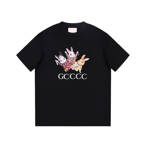 Three Cute Bunny Print Short sleeve designer GGity Fashion T-shirt Spring Summer men's and women's trend pure cotton T-shirt, Black
Three Cute Bunny Print Short sleeve designer GGity Fashion T-shirt Spring Summer men's and women's trend pure cotton T-shirt, Black
