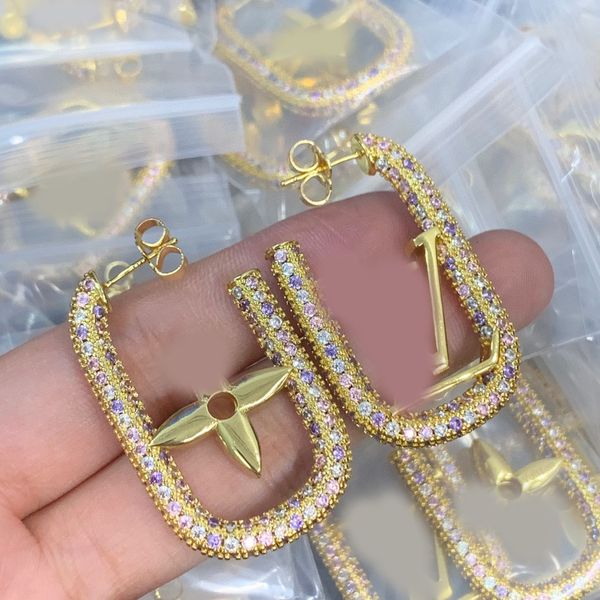 Luxury Gold Silver Crystal Letter Ear Drop Earrings Brand Designer Women Ear Stud Earrings Titanium Steel Jewelry Accessories With Box
Luxury Gold Silver Crystal Letter Ear Drop Earrings Brand Designer Women Ear Stud Earrings Titanium Steel Jewelry Accessories With Box