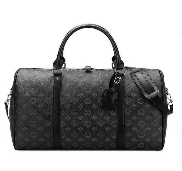

Duffel Bags luxury fashion men women brand designer luggage handbags With lock large capacity sport bag size 55CM hgouB, White grid