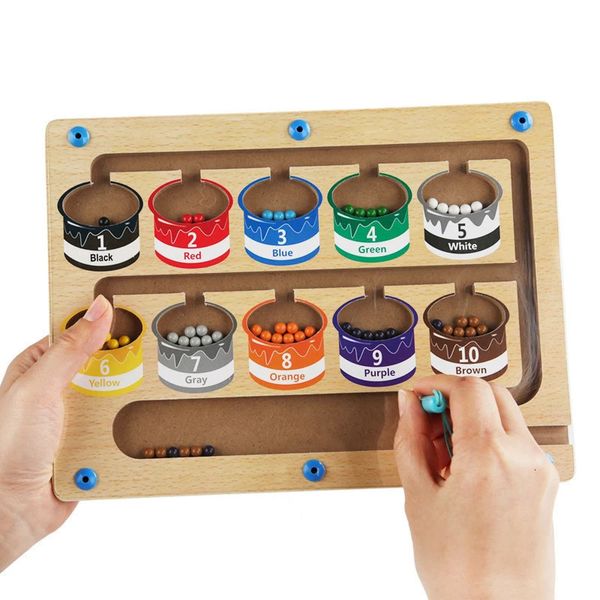 Children Montessori Toy Magnetic Pen Moving Ball Game Color Sorting Counting Board Fine Motor Training Sensory Educational Toys 240223
Children Montessori Toy Magnetic Pen Moving Ball Game Color Sorting Counting Board Fine Motor Training Sensory Educational Toys 240223