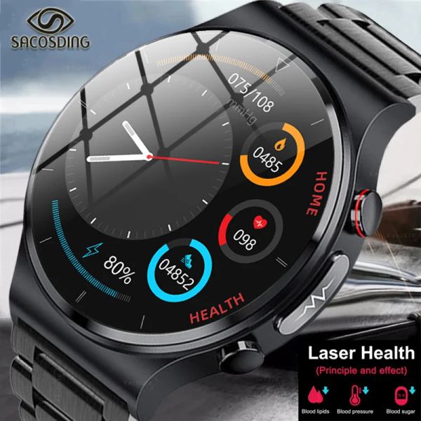 

New Watches Laser Treatment Sangao Smart Men ECG+PPG Health Heart Rate Sport Fiess Watch Body Temperature Smartwatch for Xiaomi watch