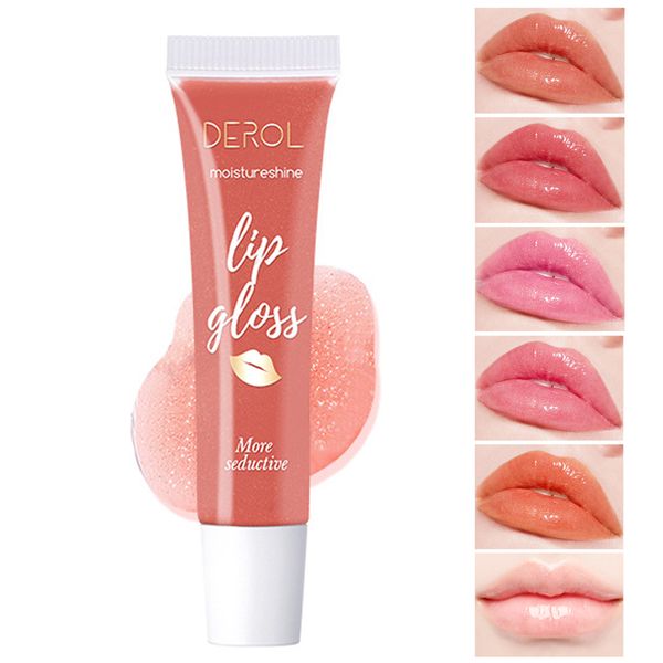 French Kiss Shine Lip Gloss Moisturizing Pearl Tinted Lip Balm Shimmer Lip Plumping Glosses High Glossy Pigment Tube Makeup Wholesale, 05 courage