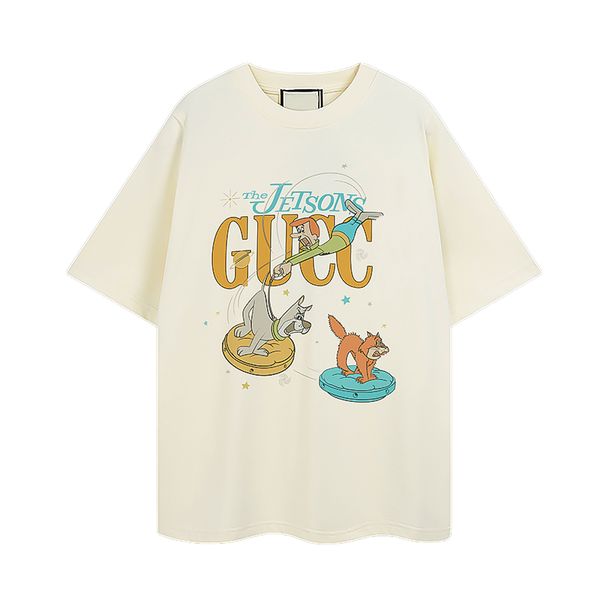 2024 Cat and Dog animation design Short sleeve designer GGity Fashion T-shirt Spring Summer men' and women' trend pure cotton T-shirt, Beige
2024 Cat and Dog animation design Short sleeve designer GGity Fashion T-shirt Spring Summer men' and women' trend pure cotton T-shirt, Beige