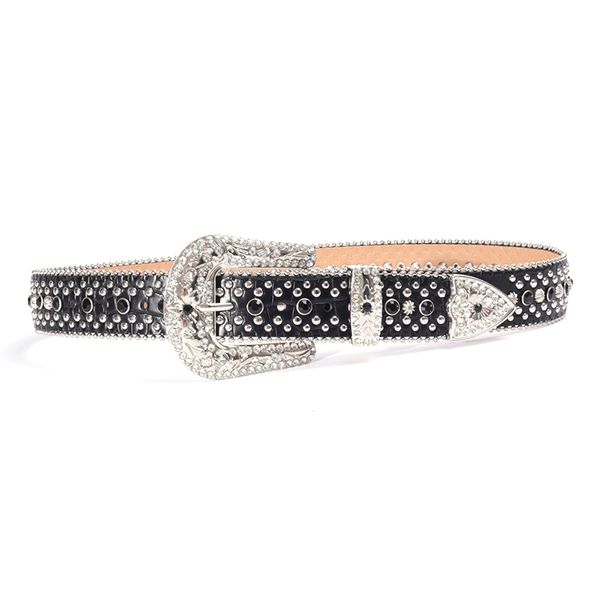 men's and Women's Punk Water Diamond Belt Sparkling Crystal Diamond Inlaid Luxury Belt, Black
men's and Women's Punk Water Diamond Belt Sparkling Crystal Diamond Inlaid Luxury Belt, Black