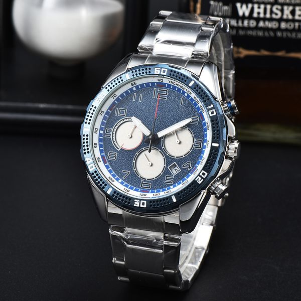 High Quality Mens Watches Quartz Movement Subdial Work Chronograph Stopwatch Splash Waterproof Sports Wristwatch Designer Watch Luminous Montre De Luxe
High Quality Mens Watches Quartz Movement Subdial Work Chronograph Stopwatch Splash Waterproof Sports Wristwatch Designer Watch Luminous Montre De Luxe