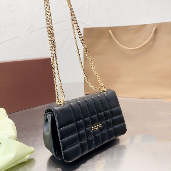 Women Lola Bag Classic Chain Bag Designer Shoulder Bag Underarm Bag Check Pattern Academy Style Quilted Thread Design Leather Exquisite, Black
Women Lola Bag Classic Chain Bag Designer Shoulder Bag Underarm Bag Check Pattern Academy Style Quilted Thread Design Leather Exquisite, Black