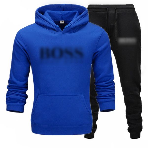 

BOS Fashion Designer Tracksuits Men's Sports Suit Hoodie Multicolor Printing Pants Jacket Color Contrast Casual Sweatshirt Technology Wool Suit Jogging, 18