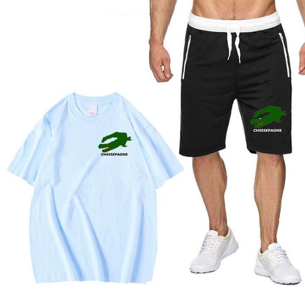 Summer Men's two-piece tracksuit short-sleeved casual T-shirt and pants Summer Sports Fitness jogging suit, Navy blue
Summer Men's two-piece tracksuit short-sleeved casual T-shirt and pants Summer Sports Fitness jogging suit, Navy blue
