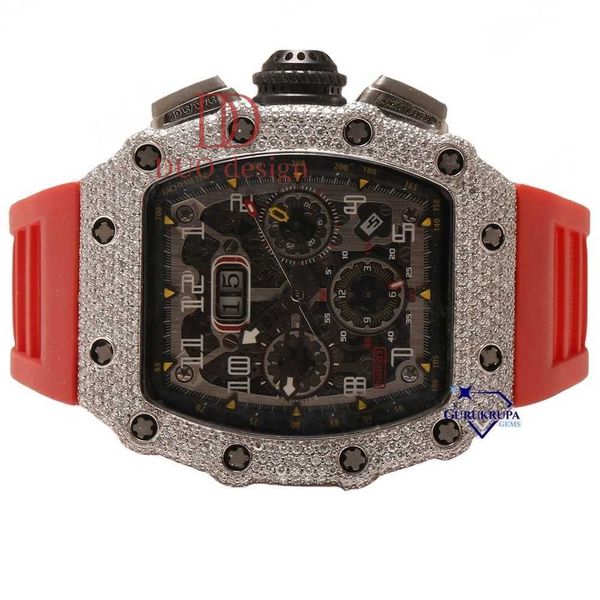 Perfect accessory for men Custom hiphop moissanite diamond watch with enhance vvs clarity crafted in stainless steel
Perfect accessory for men Custom hiphop moissanite diamond watch with enhance vvs clarity crafted in stainless steel