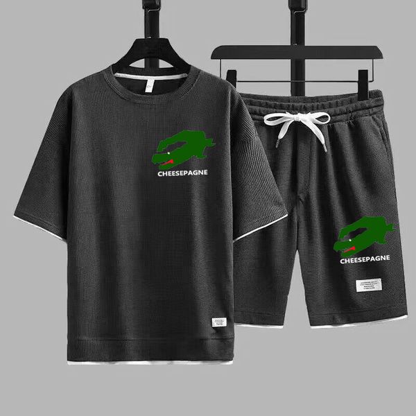 Men' Sets Fashion Tracksuit Men Short Sleeve T Shirts Sport Shorts Suit Men Casual Men Clothing Mens Joggers Sets, Green 1
Men' Sets Fashion Tracksuit Men Short Sleeve T Shirts Sport Shorts Suit Men Casual Men Clothing Mens Joggers Sets, Green 1