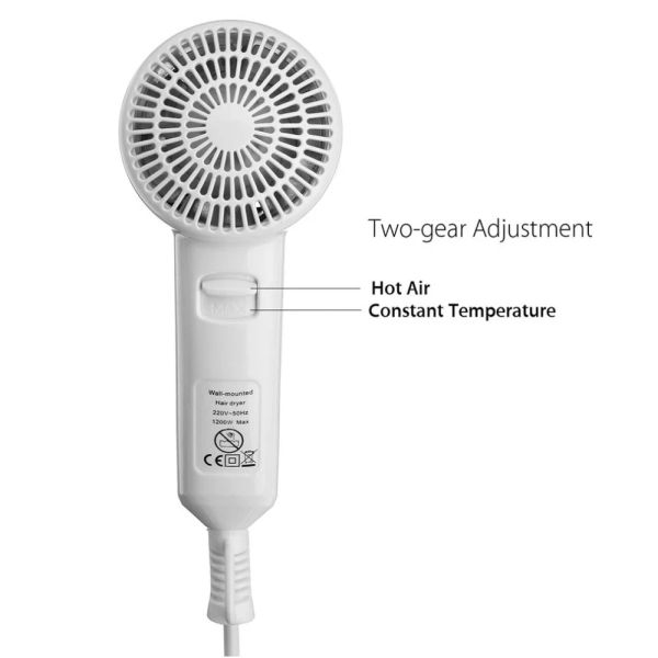 1300W Wall-mounted Hair Dryer for Hotel Negative Ion Blower Strong Wind Bathroom Toilet Homestay Hairdryer Household Drying Tool, Black
1300W Wall-mounted Hair Dryer for Hotel Negative Ion Blower Strong Wind Bathroom Toilet Homestay Hairdryer Household Drying Tool, Black