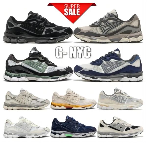 

NYC Top Gel Marathon Running Shoes Designer OG Oatmeal Concrete Navy Steel Obsidian Grey Cream White oyster grey graphite black ivy outdoor trail sneakers, 6_color