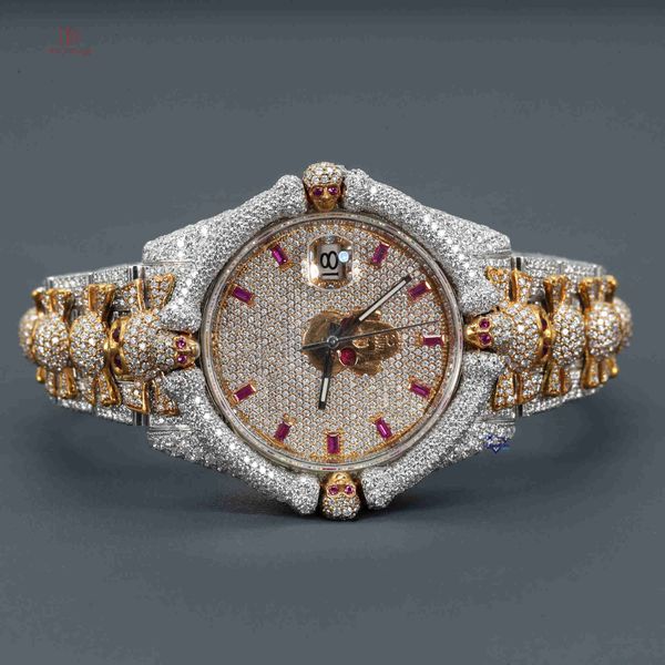 Crafted wrist wear moissanite diamond watch with a stainless steel body accessories and it radiates with VVS clarity diamonds
Crafted wrist wear moissanite diamond watch with a stainless steel body accessories and it radiates with VVS clarity diamonds