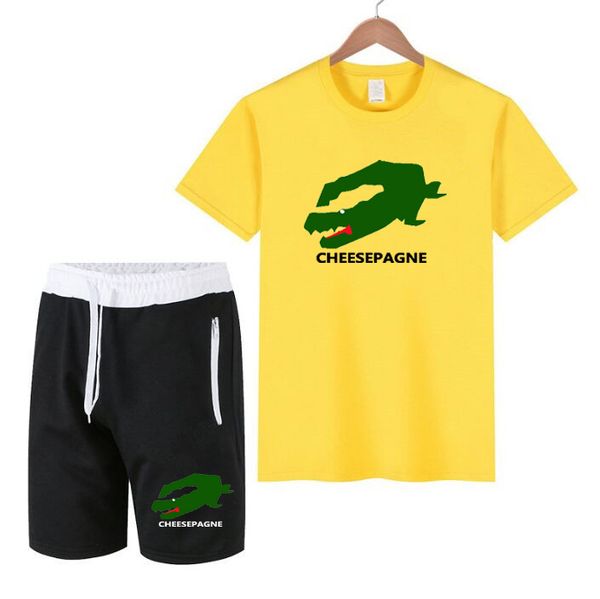 Sportswear Suit Men' Fashion 2-Piece Sports Fitness Running Casual Quick Drying Short Sleeved Shorts Men Sets, Yellow
Sportswear Suit Men' Fashion 2-Piece Sports Fitness Running Casual Quick Drying Short Sleeved Shorts Men Sets, Yellow