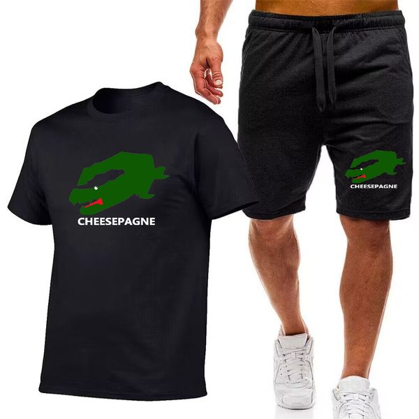 Printed Short-sleeved Top Shorts Two-piece Set Men Casual Suit Summer Breathable and Comfortable Training Clothes M-3XL, Red1
Printed Short-sleeved Top Shorts Two-piece Set Men Casual Suit Summer Breathable and Comfortable Training Clothes M-3XL, Red1