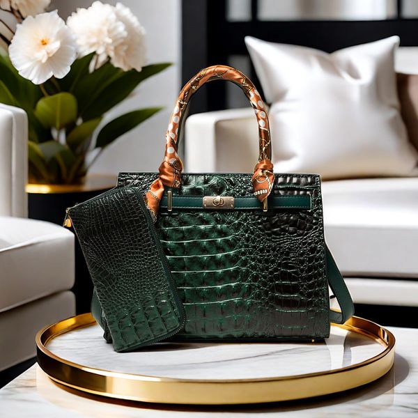 Factory outlet ladies shoulder bag fashion gradient leather handbags elegant retro crocodile handbag two-piece embossed mobile phone coin purse 5214#, White
Factory outlet ladies shoulder bag fashion gradient leather handbags elegant retro crocodile handbag two-piece embossed mobile phone coin purse 5214#, White