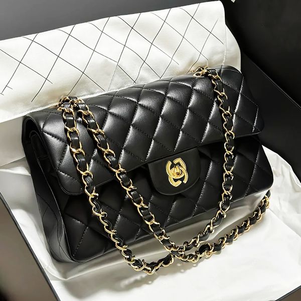 Designer bag Shoulder bag Sheepskin and Caviar Chain Style Flap Luxury Handbags Women's Fashion Checked Thread Purse C Double Letters Solid Hasp Waist Square Stripes, Black
Designer bag Shoulder bag Sheepskin and Caviar Chain Style Flap Luxury Handbags Women's Fashion Checked Thread Purse C Double Letters Solid Hasp Waist Square Stripes, Black