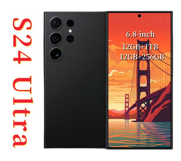 6.8-inch S24 Ultra 5G touch Unlock S23 Phone Android OS s24 smartphone Full screen Face recognition HD camera GPS display multi-language translation phone, Yellow
6.8-inch S24 Ultra 5G touch Unlock S23 Phone Android OS s24 smartphone Full screen Face recognition HD camera GPS display multi-language translation phone, Yellow