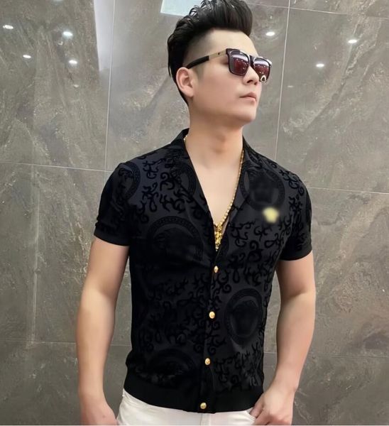 designer shirt for men short sleeve summer print men's shirts