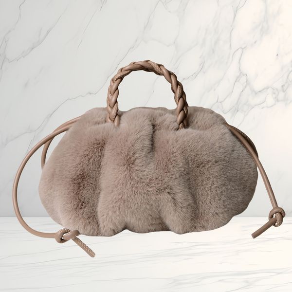 wholesale shoulder bag winter cute pumpkin shape sweet handbag soft and comfortable plush cloud bag small fresh solid color pleated drawstring fashion handbags 009, Nude
wholesale shoulder bag winter cute pumpkin shape sweet handbag soft and comfortable plush cloud bag small fresh solid color pleated drawstring fashion handbags 009, Nude