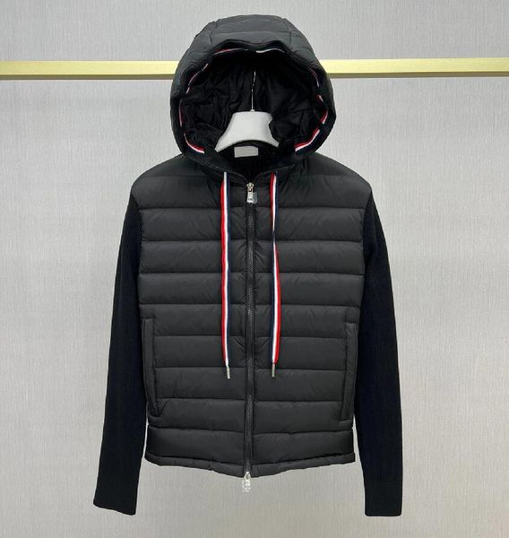 Men Hooded Collar Down Coat Wool knitting Splicing Design Jacket Clothing Waterproof thicken Zippers Parkas Black Color Outerwear
Men Hooded Collar Down Coat Wool knitting Splicing Design Jacket Clothing Waterproof thicken Zippers Parkas Black Color Outerwear
