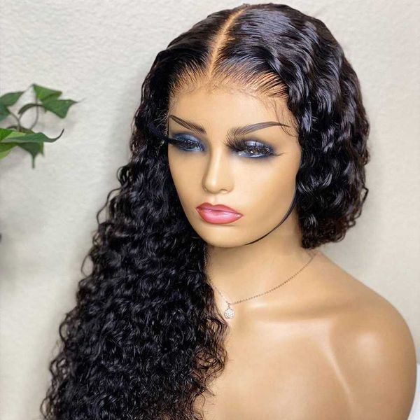 Wigs Synthetic 13X4 Indian Deep Curly Lace Front Wig Human Hair Wigs For Women Deep Wave 4x4 Closure Wig Glueless Transparent Lace Frontal Wigs al, Black
Wigs Synthetic 13X4 Indian Deep Curly Lace Front Wig Human Hair Wigs For Women Deep Wave 4x4 Closure Wig Glueless Transparent Lace Frontal Wigs al, Black