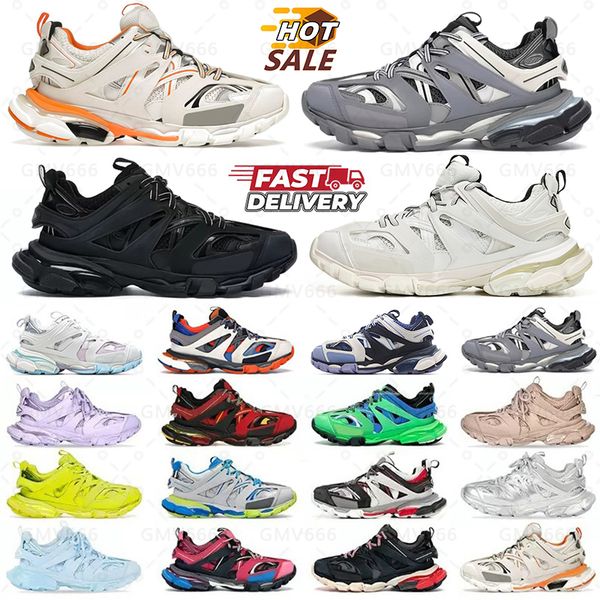 Designer Luxury brand Men Women Casual Running Shoes Track 3.0 Triple white black Sneakers Tess.s. Gomma leather Trainer Nylon Printed Platform trainers shoes