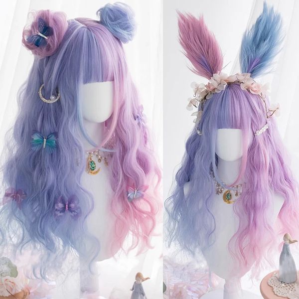 24INCH Cosplay Long Curly Wigs With Hair Bun And Bangs Two Tone Color Halloween Christmas Party 240527, Red
24INCH Cosplay Long Curly Wigs With Hair Bun And Bangs Two Tone Color Halloween Christmas Party 240527, Red
