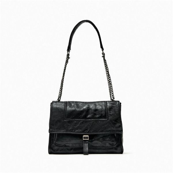 Hot selling new product fashionable design shoulder bag black niche wrinkle effect handbag cool rock style crossbody bag, White
Hot selling new product fashionable design shoulder bag black niche wrinkle effect handbag cool rock style crossbody bag, White