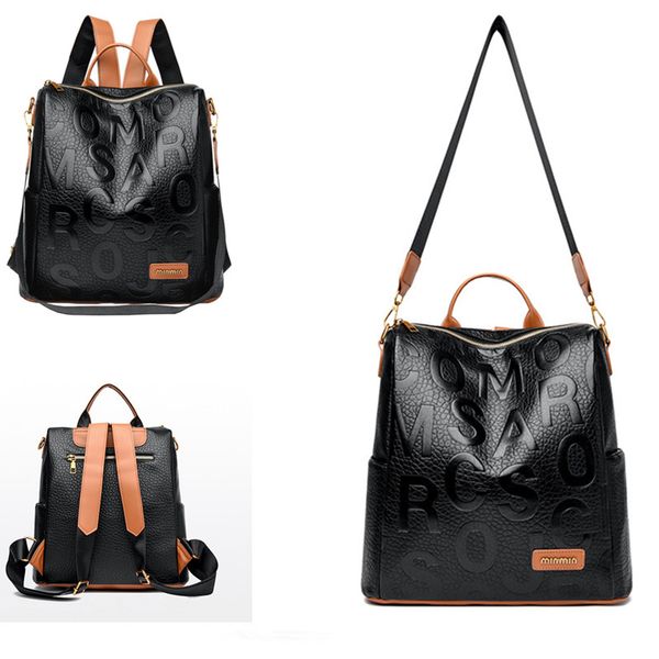 Factory outlet womens shoulder bag light and comfortable large capacity anti theft fashion women backpack elegant retro letters leisure travel backpack 613#, Black
Factory outlet womens shoulder bag light and comfortable large capacity anti theft fashion women backpack elegant retro letters leisure travel backpack 613#, Black
