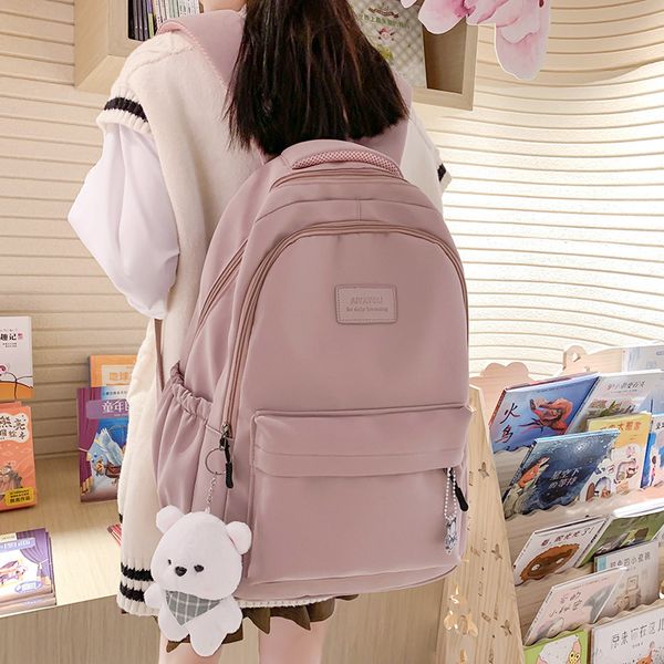 New Female Fashion Lady High Capacity Waterproof College Backpack Trendy Girls Laptop School Bags Cute Girl Travel Book Bag, Black
New Female Fashion Lady High Capacity Waterproof College Backpack Trendy Girls Laptop School Bags Cute Girl Travel Book Bag, Black