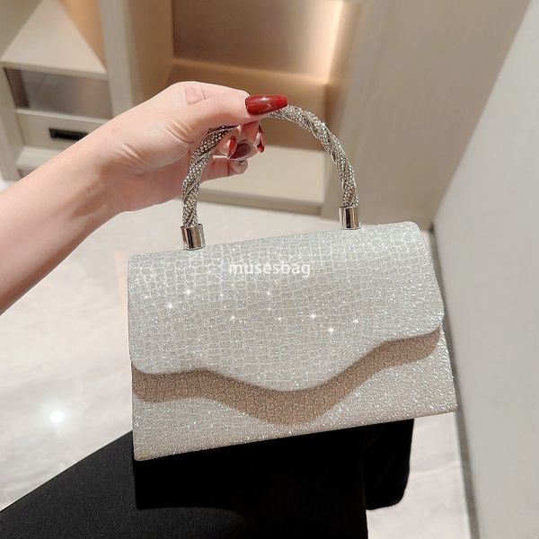 Designer Ladies High Quality Water Diamond Noble Banquet Celebrity Handheld Bag Versatile Classic Shiny Handheld Princess Bag Dress Bag Female, Silver
Designer Ladies High Quality Water Diamond Noble Banquet Celebrity Handheld Bag Versatile Classic Shiny Handheld Princess Bag Dress Bag Female, Silver
