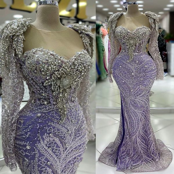 2024 Aso Ebi Plus Size Lavender Mermaid Prom Dress Crystals Sequined Evening Formal Party Second Reception Birthday Engagement Thanksgiving Gowns Dresses ZJ65, Silver
2024 Aso Ebi Plus Size Lavender Mermaid Prom Dress Crystals Sequined Evening Formal Party Second Reception Birthday Engagement Thanksgiving Gowns Dresses ZJ65, Silver