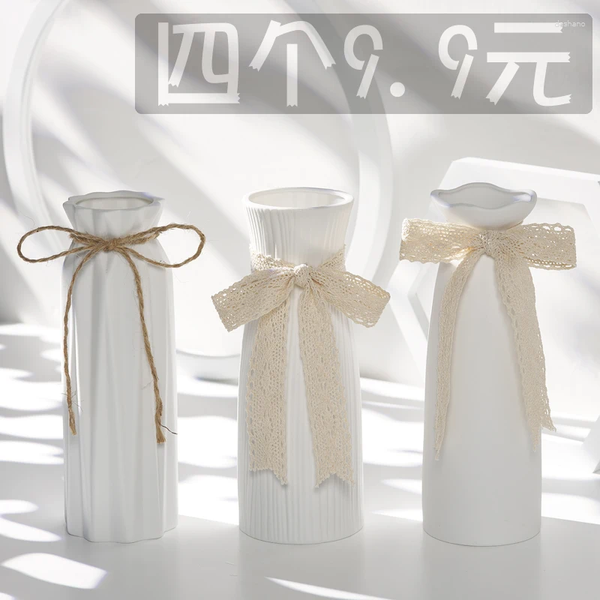 White Vases Ceramic Vase Dry Flower Arrangement Simple And Creative Modern Home Furnishing
White Vases Ceramic Vase Dry Flower Arrangement Simple And Creative Modern Home Furnishing