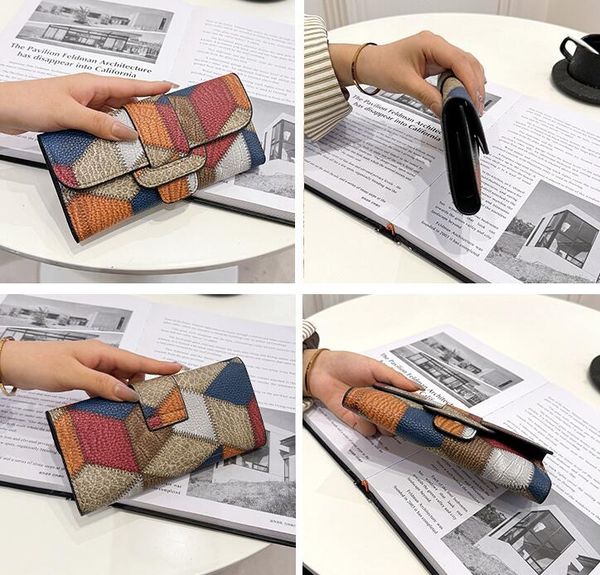 Personality womens shoulder bag classic retro stitching color leather long wallet multi card folding women wallet this year popular contrast coin purse wholesale, Brown
Personality womens shoulder bag classic retro stitching color leather long wallet multi card folding women wallet this year popular contrast coin purse wholesale, Brown
