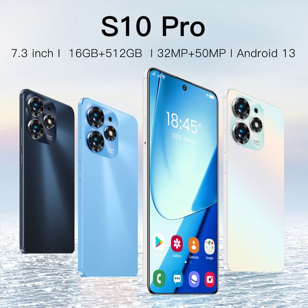 7.3-inch S10 pro android smartphone Unlocks NFC features 256GB 128GB touch screen
