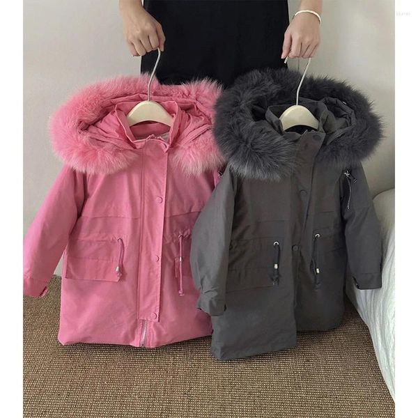 Down Coat Thicken Warm Parkas For Kids Girls Boys Solid Hooded Fur Collar Long Puffer Jacket Detachable Ing Over, Gray
Down Coat Thicken Warm Parkas For Kids Girls Boys Solid Hooded Fur Collar Long Puffer Jacket Detachable Ing Over, Gray