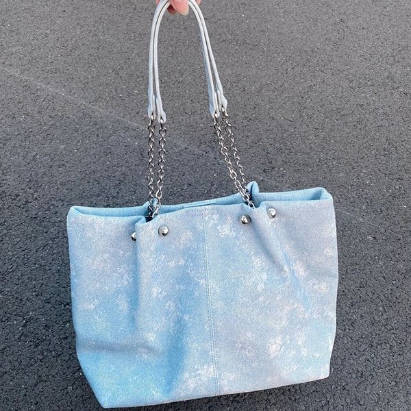 Broken Ice Blue New Large Capacity Tote Bag Commuting Working Single Shoulder Bag for College Students Class Handheld Bag, Sky blue
Broken Ice Blue New Large Capacity Tote Bag Commuting Working Single Shoulder Bag for College Students Class Handheld Bag, Sky blue