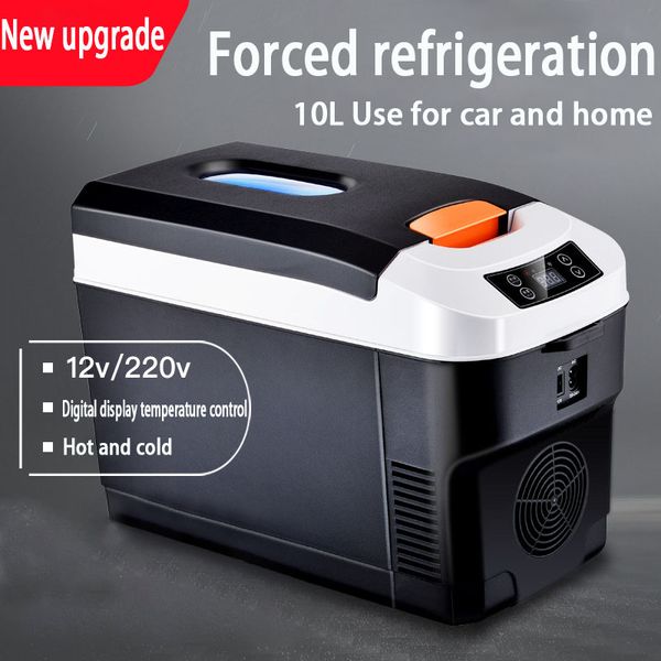 Car 10L Refrigerator Mini Fridge Vehicle And Home Use Dormitory Truck Cold And Hot Dual-Use Temperature Control Digital Display Dual-