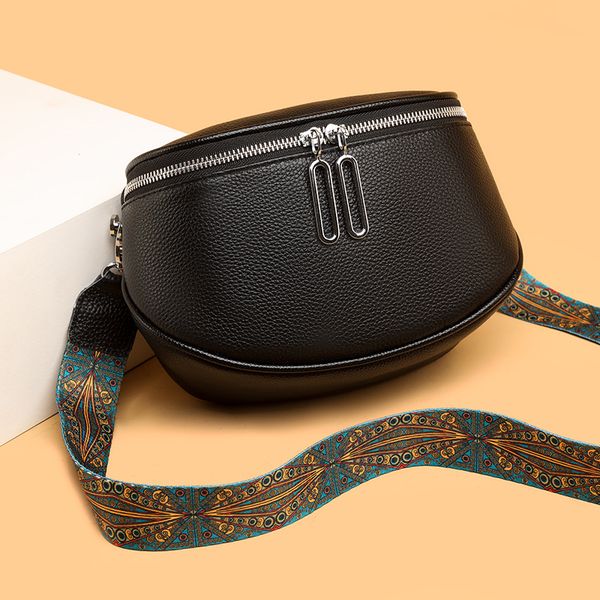 Fashion designer's most advanced women's cowhide bag simple wide shoulder strap high-end and versatile women's single shoulder bag crossbody bag trend, Black
Fashion designer's most advanced women's cowhide bag simple wide shoulder strap high-end and versatile women's single shoulder bag crossbody bag trend, Black