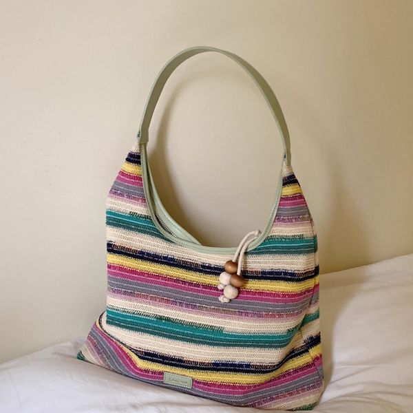 Advanced Versatile Portable Handbag Rainbow Hatot Bag Women's High Quality New Seaside Woven Bag Large Capacity Shoulder Bag, Split
Advanced Versatile Portable Handbag Rainbow Hatot Bag Women's High Quality New Seaside Woven Bag Large Capacity Shoulder Bag, Split