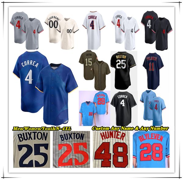 Carlos Correa Byron Buxton Baseball Jersey Trevor Larnach Ryan Jeffers Harrison Bader Brooks Lee Joe Ryan Bailey Ober Willi Castro Royce Lewis Edouard Julien Mauer, Men player version black gold style
Carlos Correa Byron Buxton Baseball Jersey Trevor Larnach Ryan Jeffers Harrison Bader Brooks Lee Joe Ryan Bailey Ober Willi Castro Royce Lewis Edouard Julien Mauer, Men player version black gold style