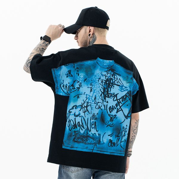 t shirt luxury designer shirts for man tshirt sweatshirt Printing Mens Short Sleeve Street Leisure Street Hand painted Graffiti Fake Two Loose Short sleeved t shirts, Black
t shirt luxury designer shirts for man tshirt sweatshirt Printing Mens Short Sleeve Street Leisure Street Hand painted Graffiti Fake Two Loose Short sleeved t shirts, Black